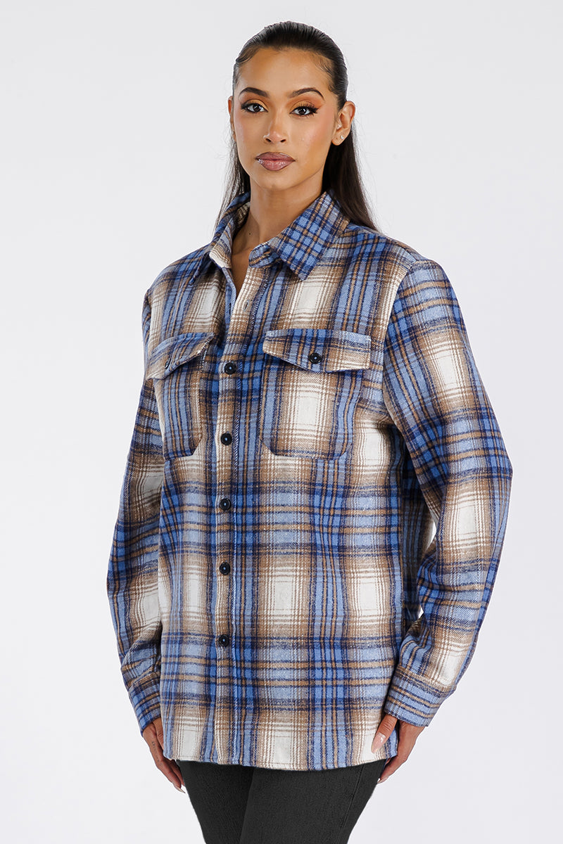 Oversized Soft Flannel Shirt