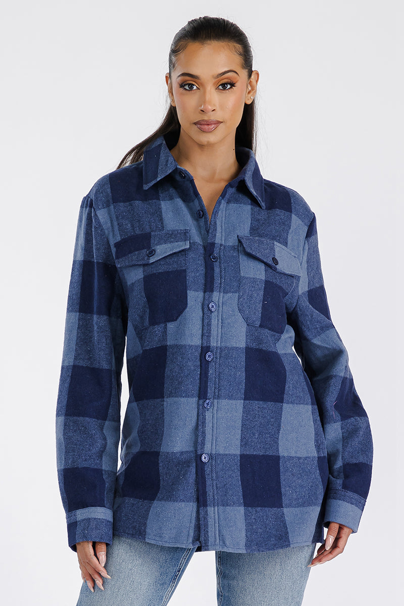 Oversized Soft Flannel Shirt