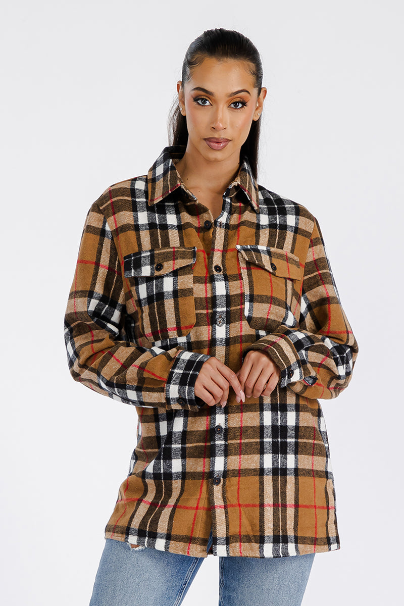 Oversized Soft Flannel Shirt