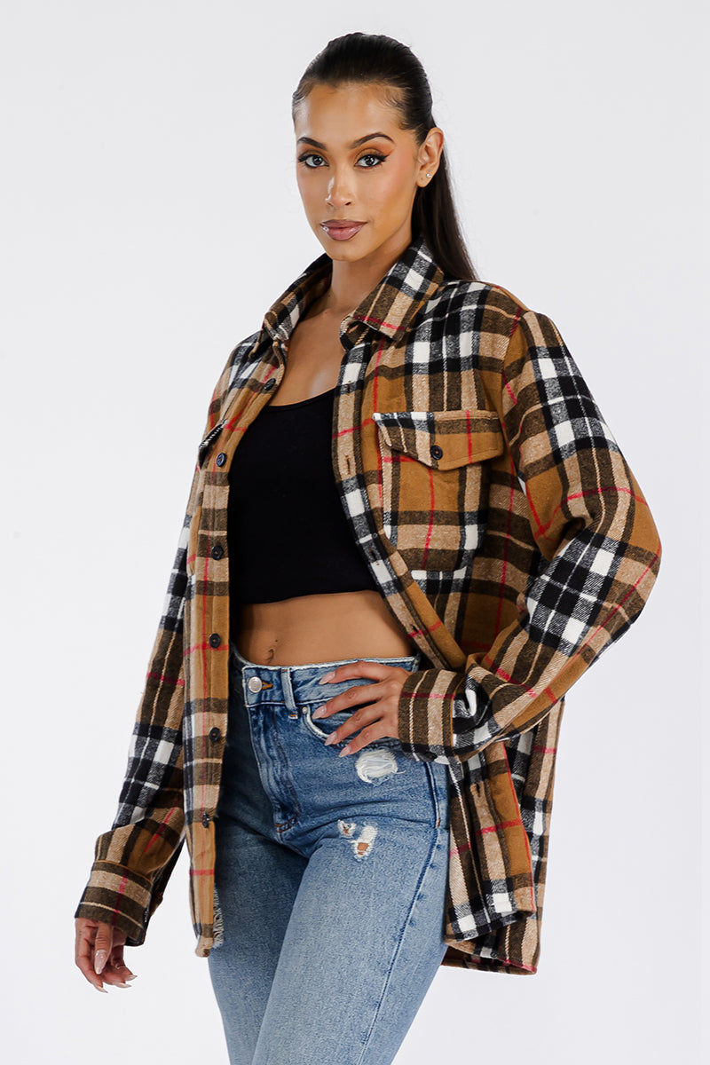 Oversized Soft Flannel Shirt