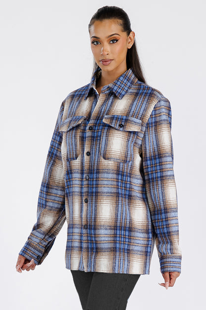 Oversized Soft Flannel Shirt