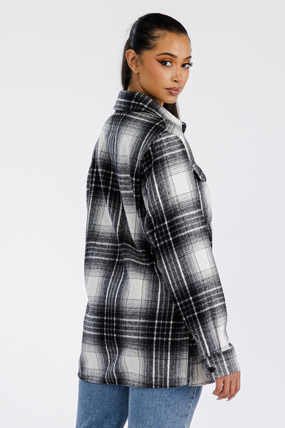 Oversized Soft Flannel Shirt