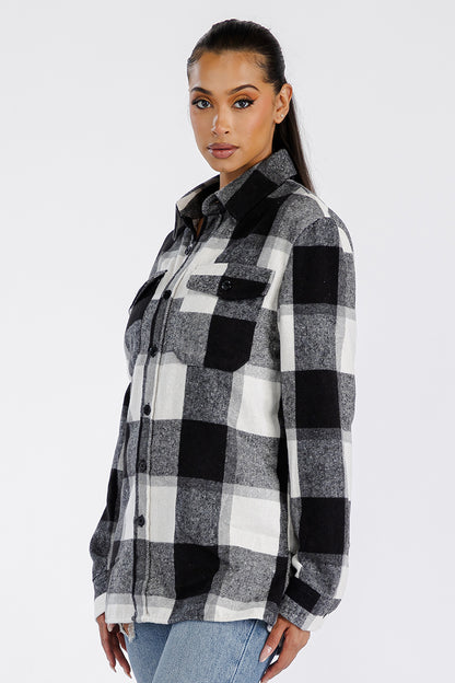 Oversized Soft Flannel Shirt