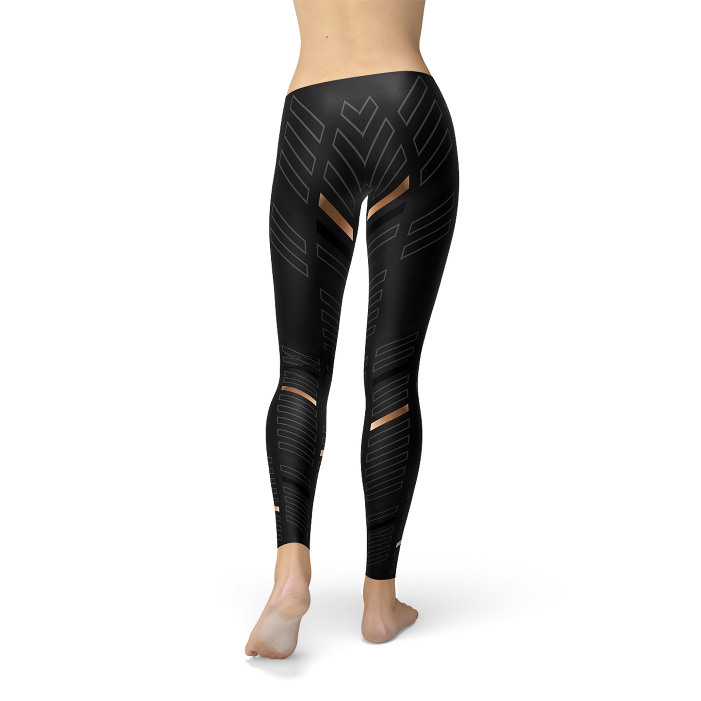 Women's Black Stripes Leggings