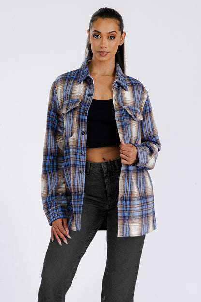 Oversized Soft Flannel Shirt