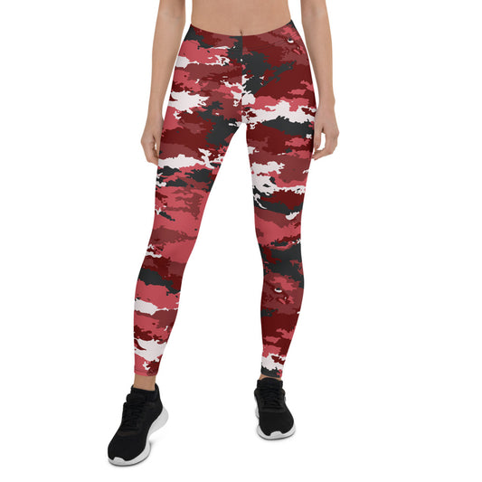 Women's Red Camo Leggings