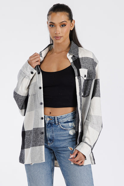 Oversized Soft Flannel Shacket