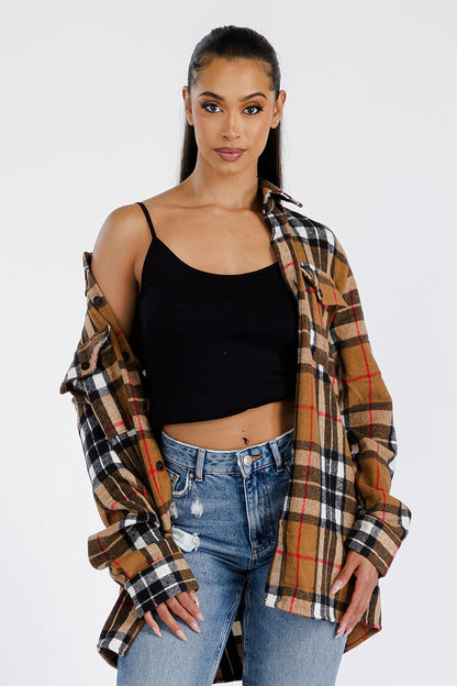 Oversized Soft Flannel Shirt