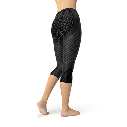 Women's Carbon Fibre 3/4 Length Leggings