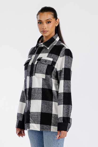 Oversized Soft Flannel Shirt