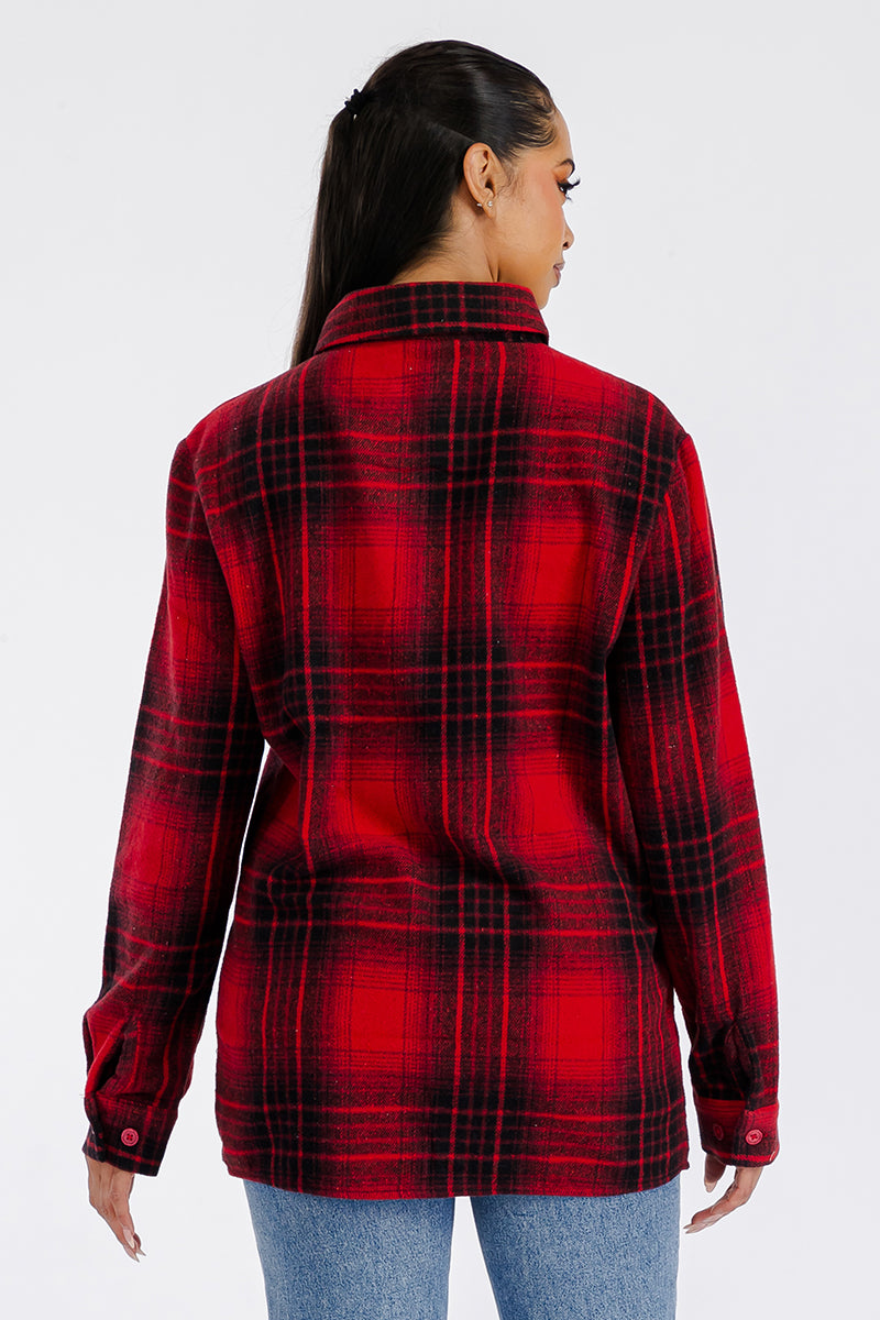 Oversized Soft Flannel Shirt