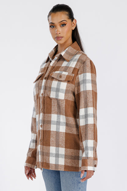 Oversized Soft Flannel Shirt