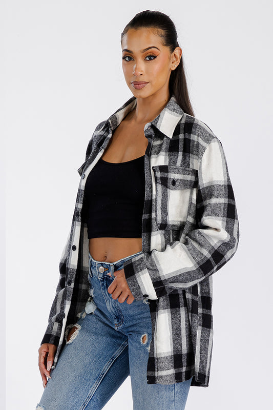 Oversized Soft Flannel Shirt