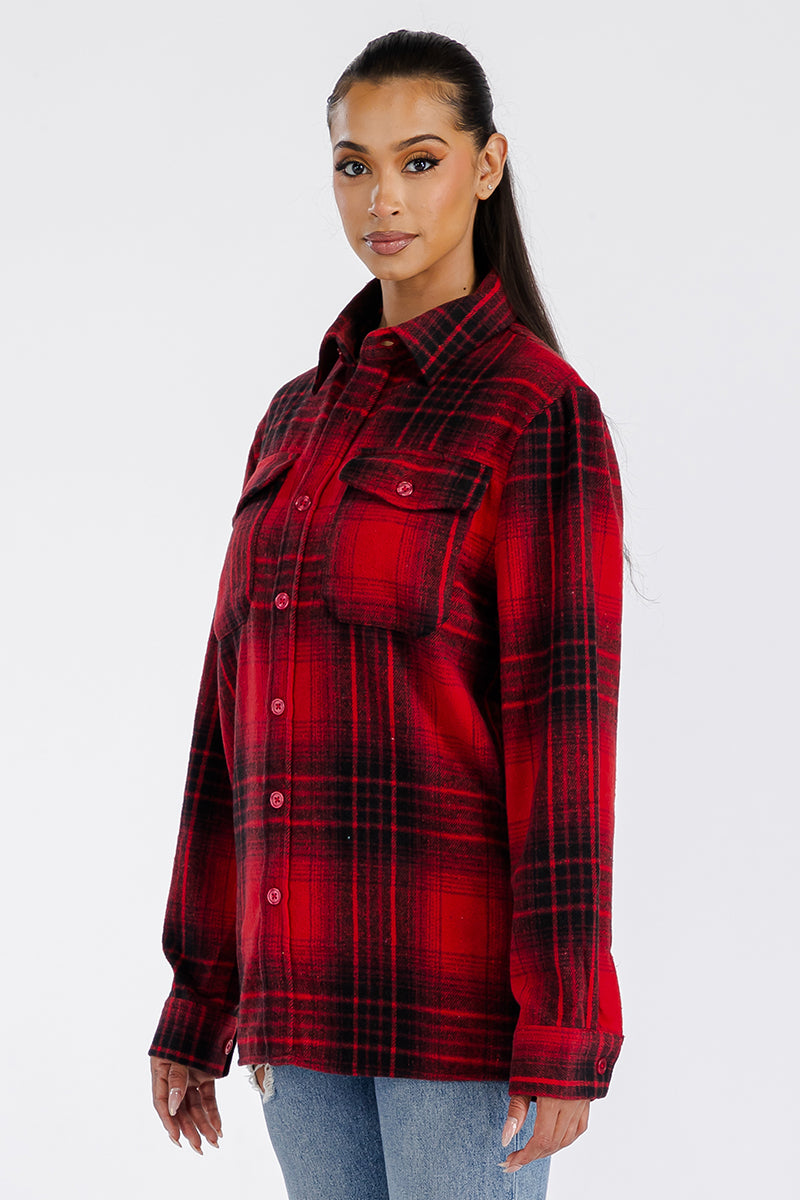 Oversized Soft Flannel Shirt