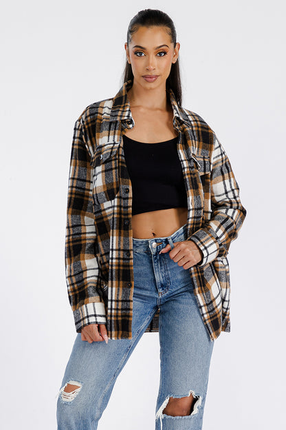 Oversized Soft Flannel Shirt