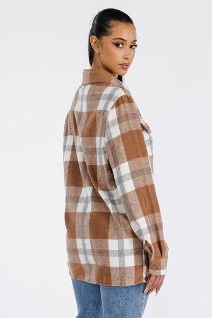 Oversized Soft Flannel Shirt