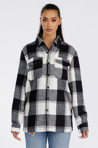 Oversized Soft Flannel Shirt