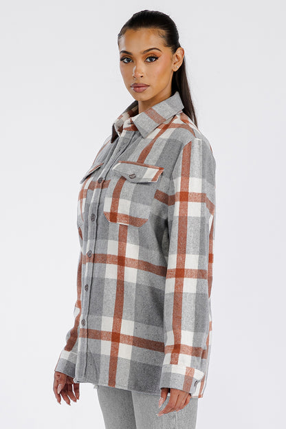 Oversized Soft Flannel Shirt