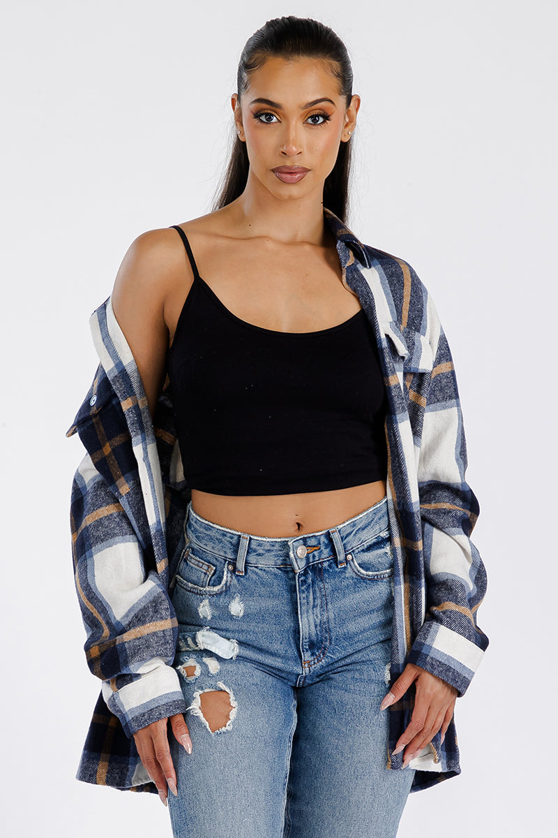 Oversized Soft Flannel Shirt