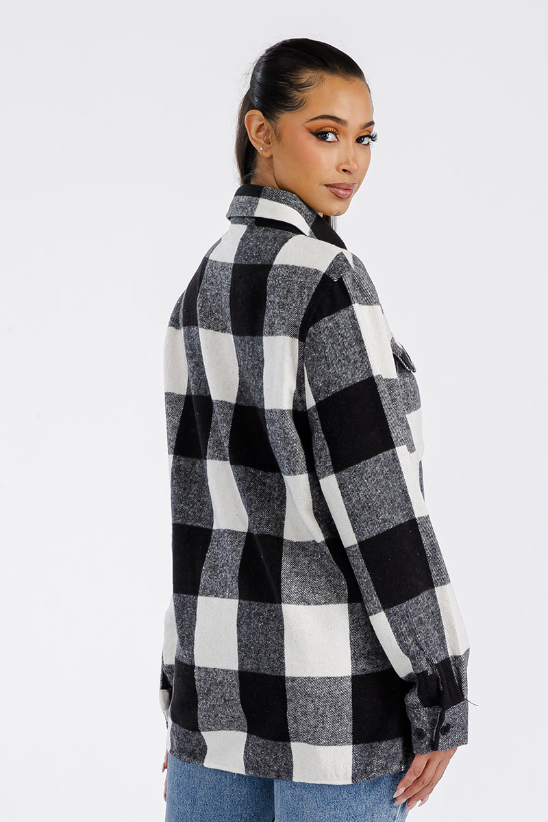 Oversized Soft Flannel Shirt