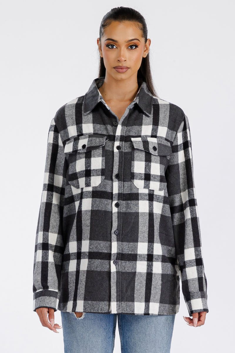 Oversized Soft Flannel Shirt