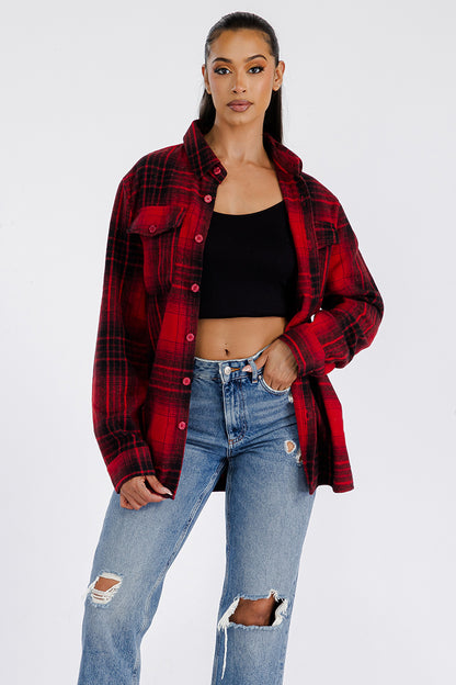 Oversized Soft Flannel Shirt