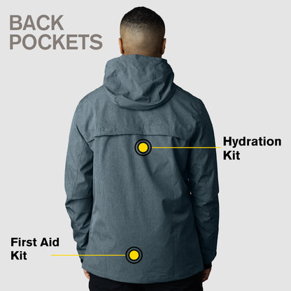 Adventure 2.0 Men's Waterproof Eco Jacket in Gray