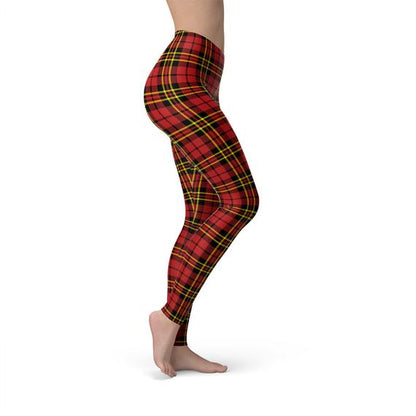 Women's Red Plaid Tartan Leggings