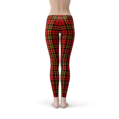 Women's Red Plaid Tartan Leggings