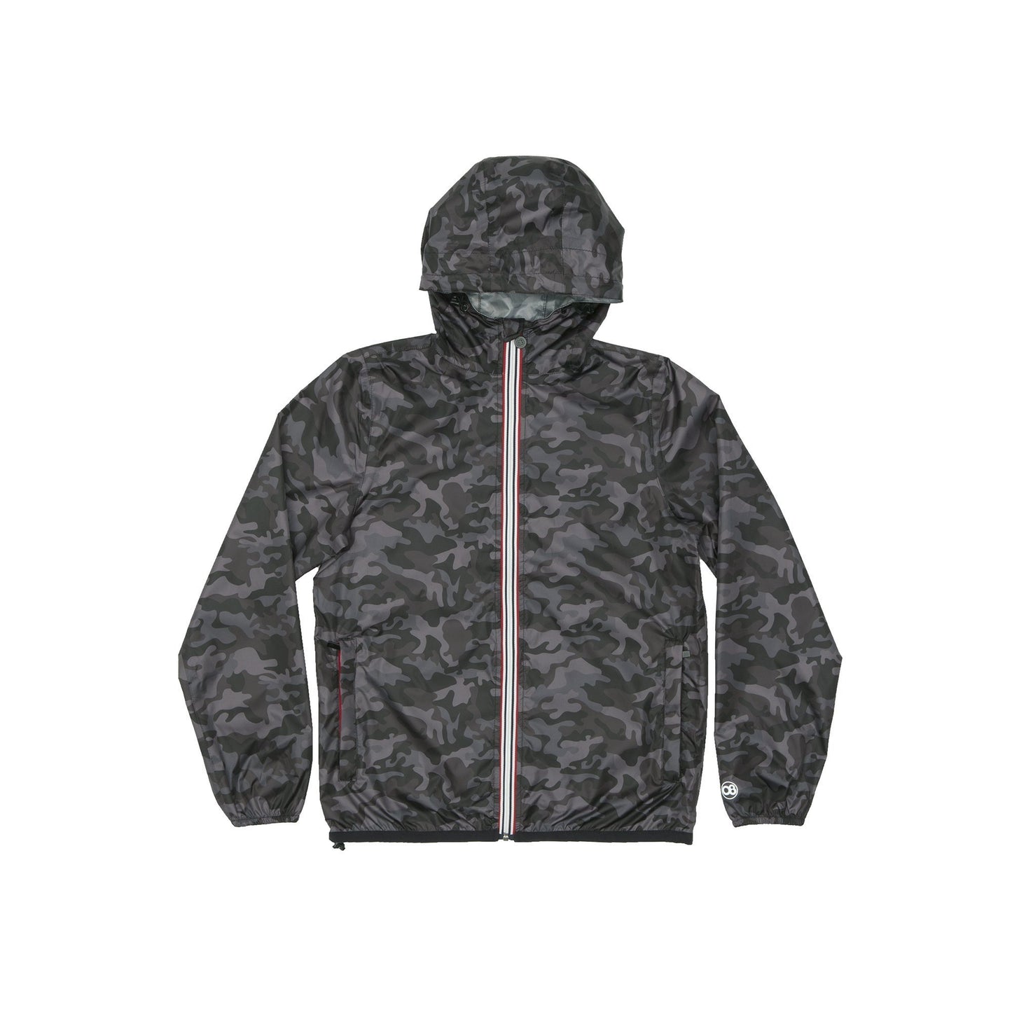 Packable Rain Jacket in Black Camo