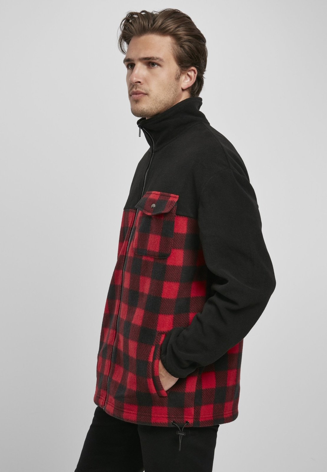 Patterned Polar Fleece Jacket