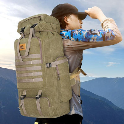 100L Camo Hiking Backpack