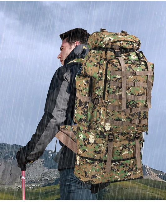 100L Camo Hiking Backpack