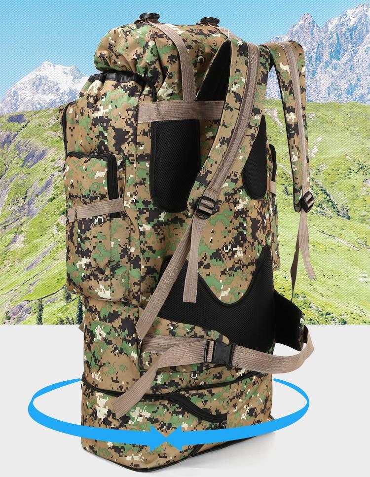 100L Camo Hiking Backpack