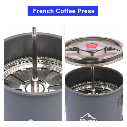 Aluminium Coffee Pot with French Press