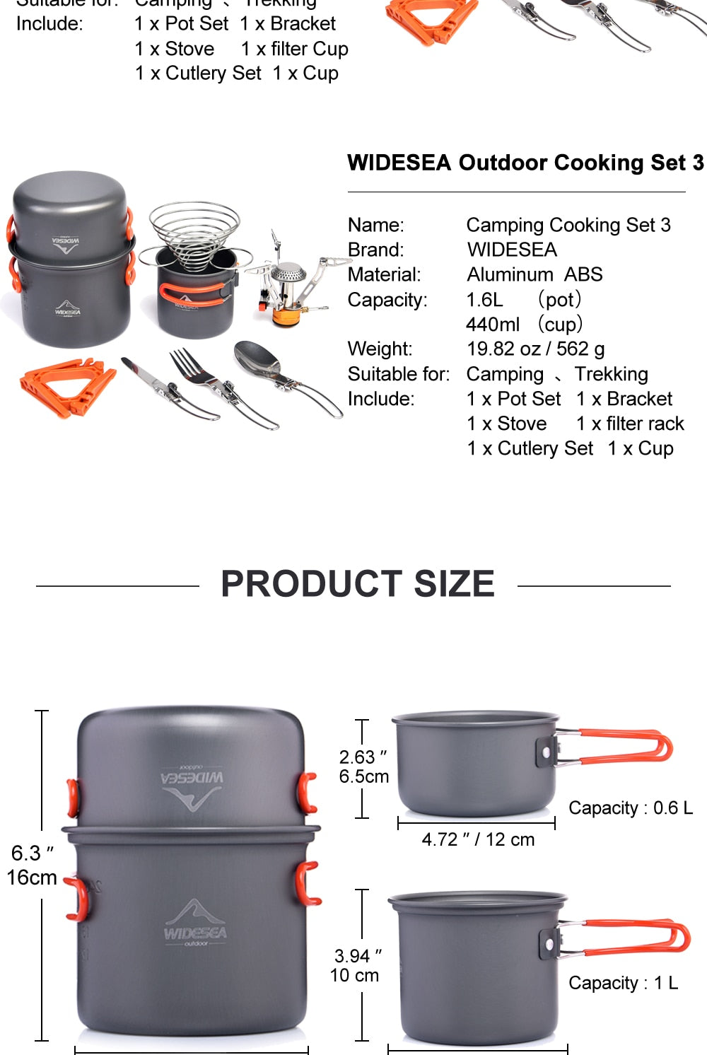 Cookware Set with Gas Stove