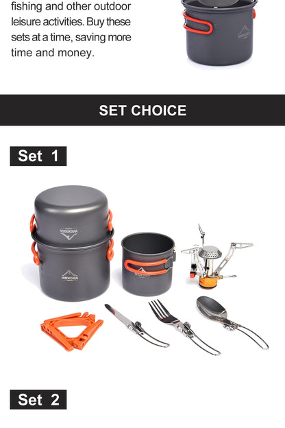 Cookware Set with Gas Stove