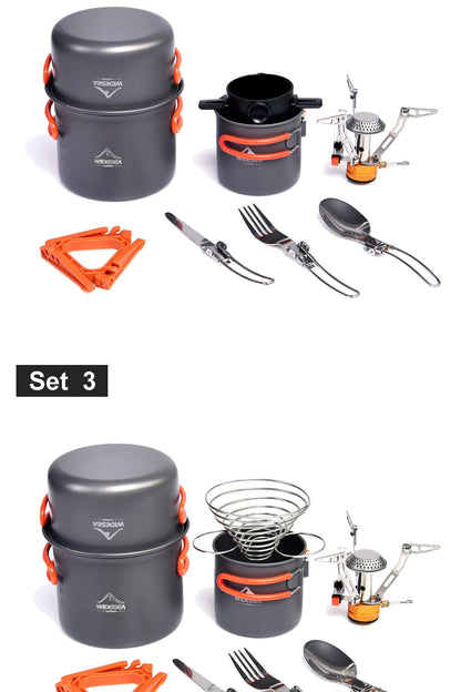 Cookware Set with Gas Stove