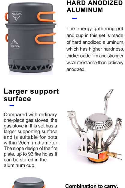 Ultra-Light Gas Stove with Pots