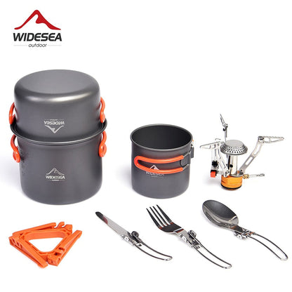 Cookware Set with Gas Stove