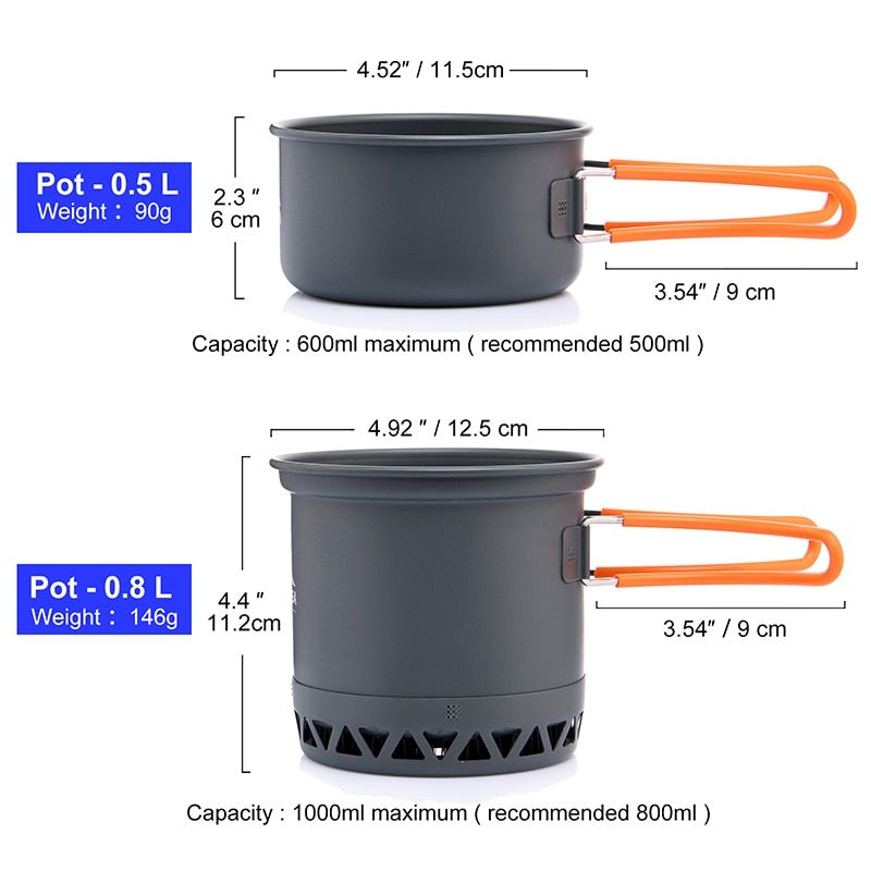 Ultra-Light Gas Stove with Pots