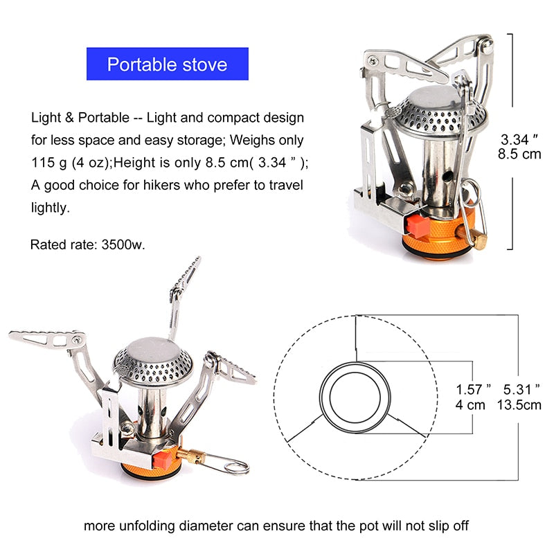 Ultra-Light Gas Stove with Pots